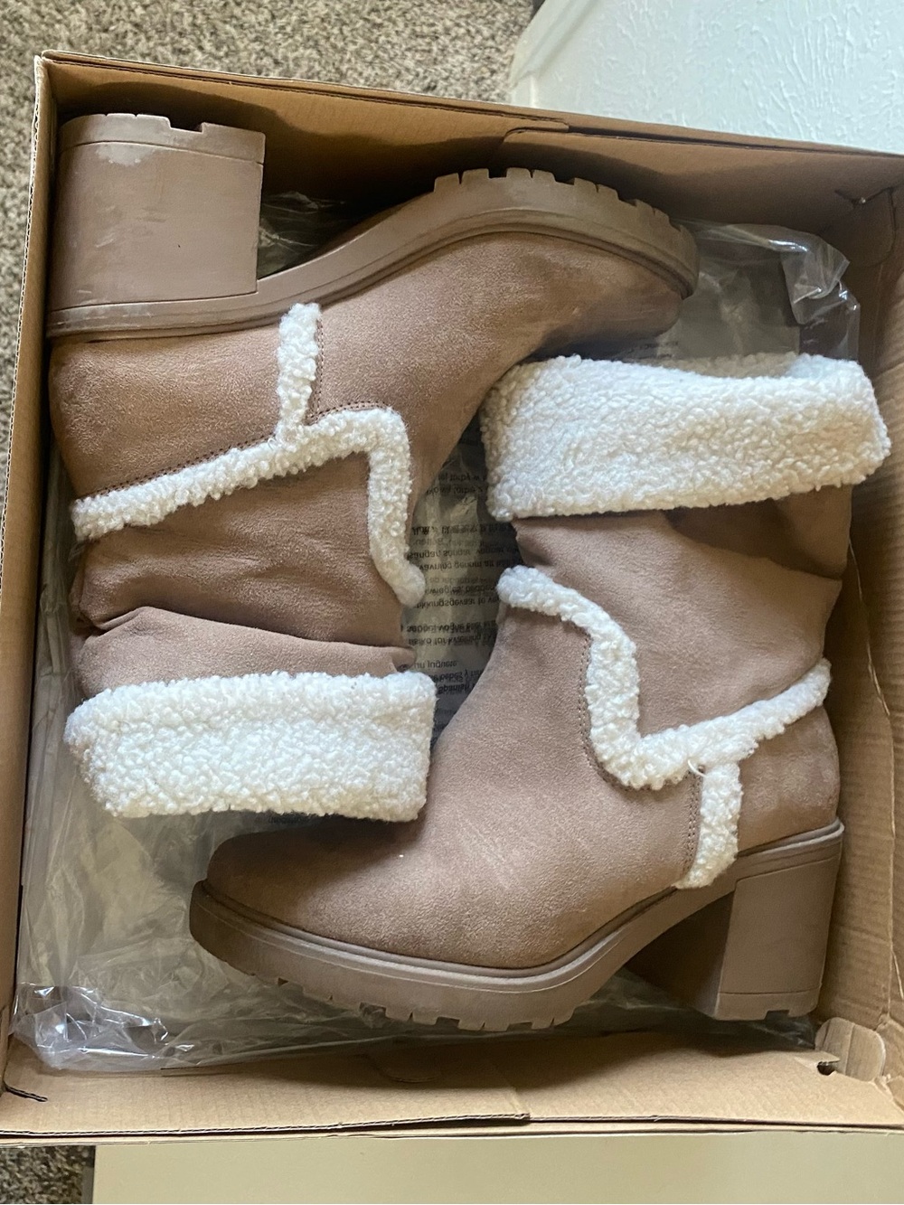 Just Fab booties EllieTrim Portabella